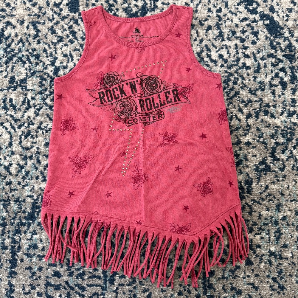Disney Rock N Rollercoaster Fringe Tank Top